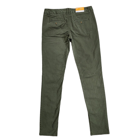 Mossimo Junior Pants 4 Solid Military Army Green Slim Skinny Fit Lowest Rise NWT - Picture 2 of 13